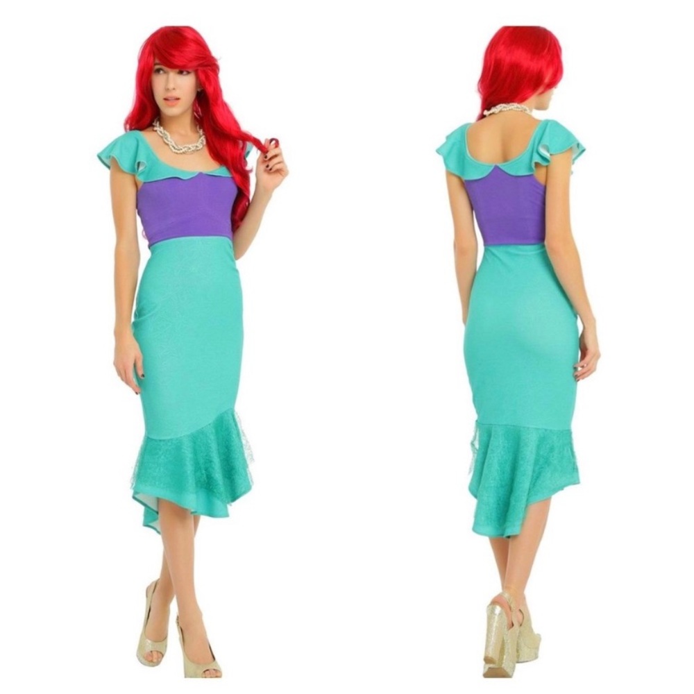 Disney The Little Mermaid Ariel Cosplay Ruffle Dress M